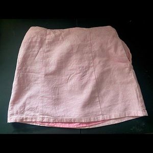Pink & white plaid skirt from forever 21